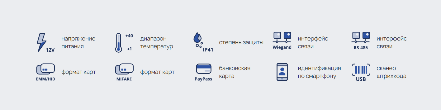 Стойка-считыватель IRP01.9Q со встроенным сканером штрихкода (EMM/HID/MIFARE) Стойка-считыватель IRP01.9Q со встроенным сканером штрихкода (EMM/HID/MIFARE)